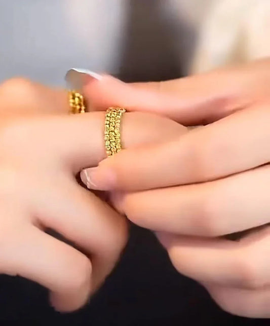 Adjustable Gold ring bracelet