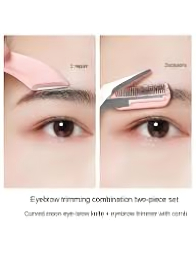 2 In 1 Eyebrow Razor Set Eyebrow Shaver For Women Men Eyebrow Scissors With Comb Brow Trimmer Scraper